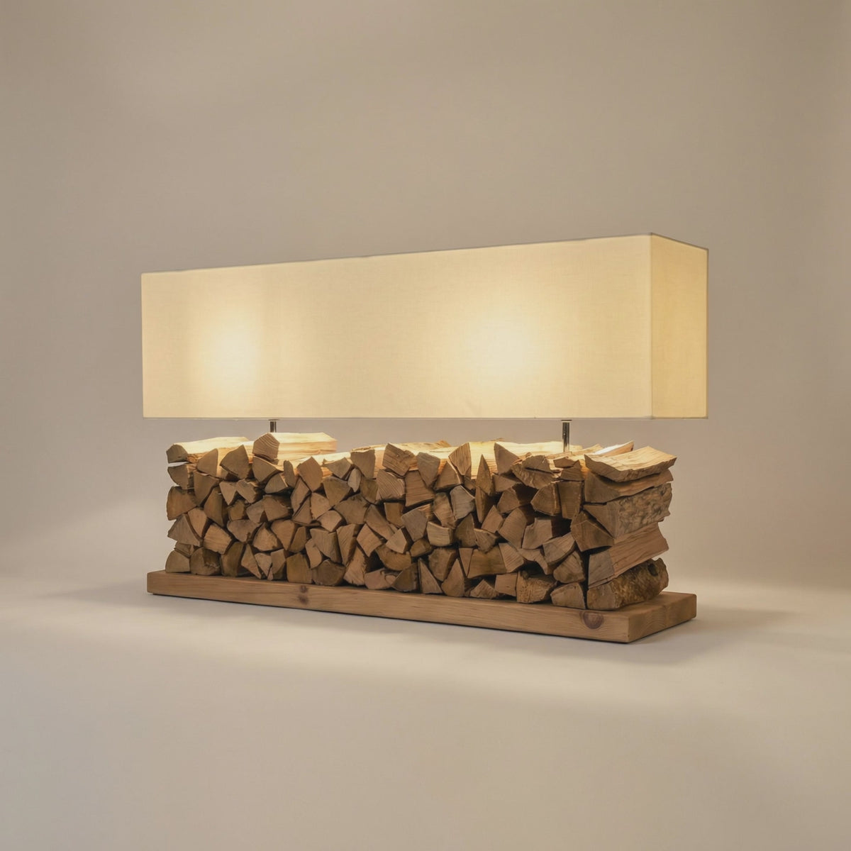 Massivholz Lampe 240x30cm