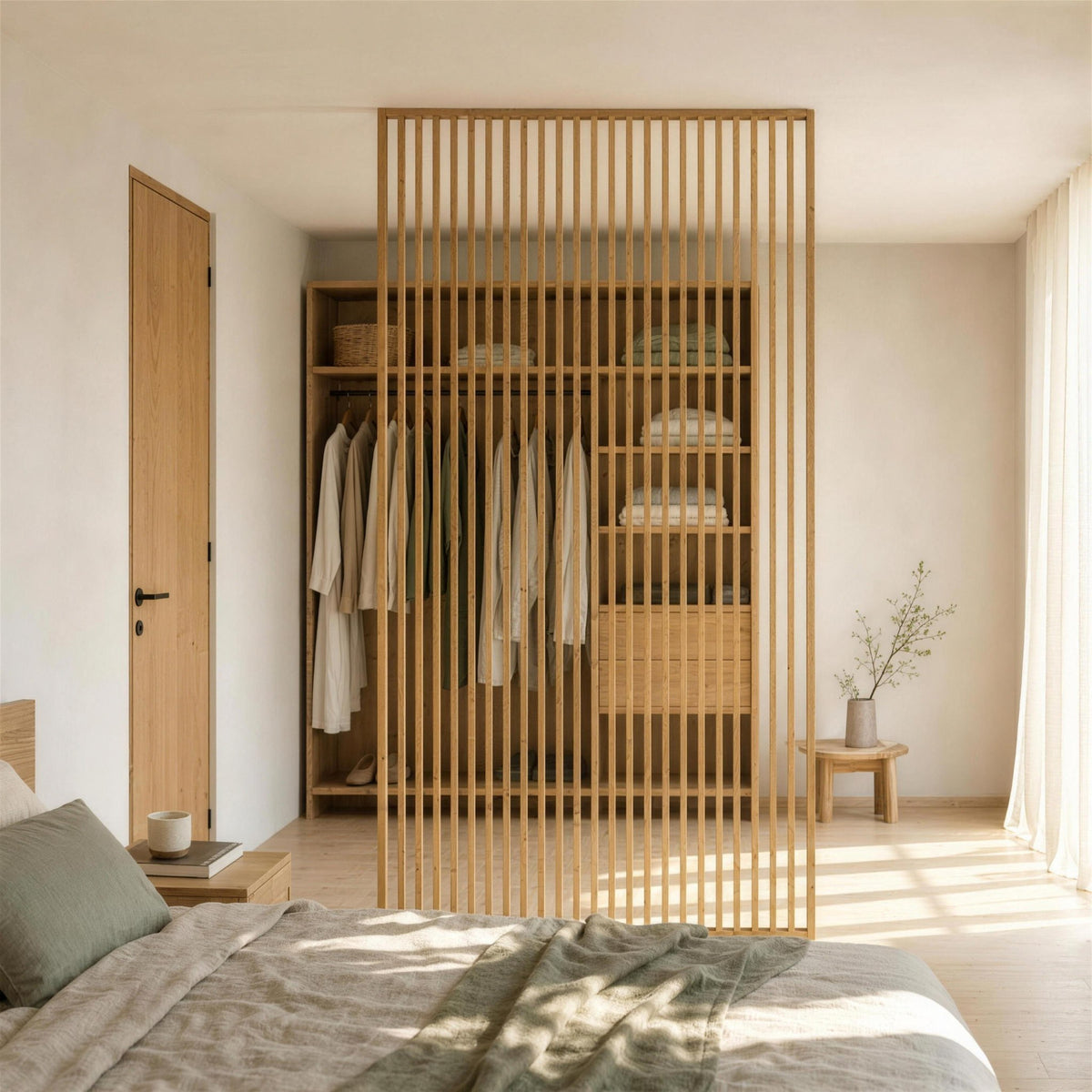 Architektur-Raumteiler aus massiver Eiche
